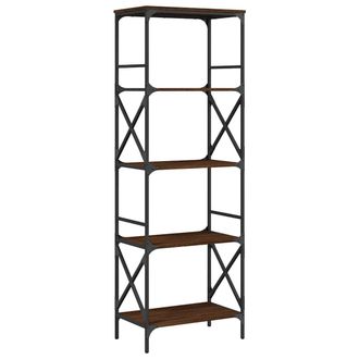 vidaXL Vidaxl - Librer&iacute;a 5 Estantes Madera Ingenier&iacute;a Roble Marr&oacute;n 59x35x171cm