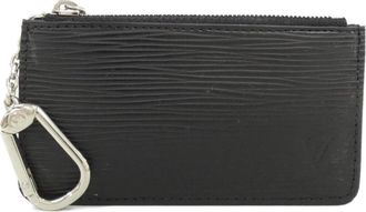 Louis Vuitton Black Leather Coin Purse/Coin Case (Pre-Owned)