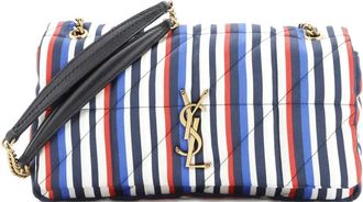 Saint Laurent Jamie Flap gewatteerde zijden schoudertas met print - Veelkleurig