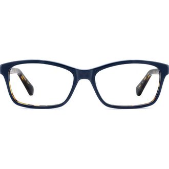 Kate Spade New York catrina 51mm rectangular optical glasses in Blue Havana at Nordstrom