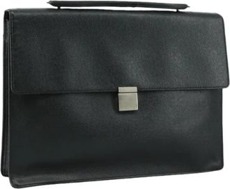 Louis Vuitton Pre-owned Leather briefcases - Dames - Vintage Handtas - Zwart - ONE Size - Leer - Vintage