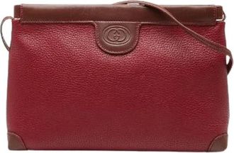 Gucci Pre-owned Cross Body Bags, female, Red, Size: ONE SIZE Pre-owned Leather Cross Body Bag