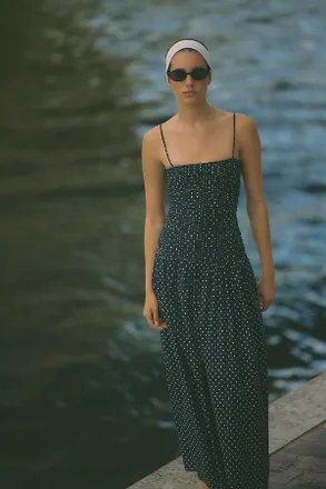 Faithfull The Brand Mira 100% Cotton Midi Dress