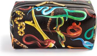 Seletti Toiletpaper Printed Washbag Cm 25.5 X 12.5 X 12 Snakes