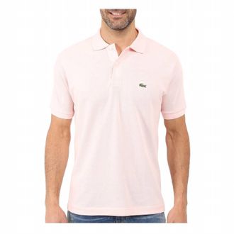 Lacoste Short Sleeve Classic Pique Polo In Flamingo