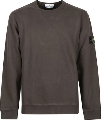 Stone Island Brown Minimalist Cotton Sweatshirt