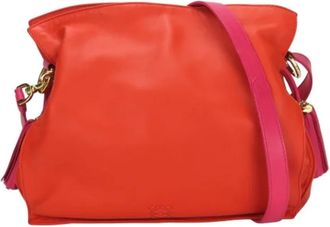 Loewe Pre-owned Shoulder Bags, female, Orange, Size: ONE SIZE Pre-owned Leather shoulder-bags