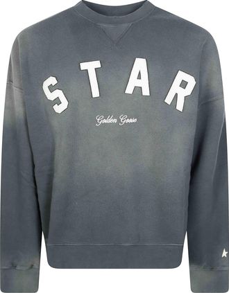 Golden Goose Grey Relaxed-Fit Block-Letter Sweatshirt