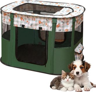 OEM Parque Infantil Plegable Para Cachorros - 70 X 55 X 40 Cm - Oxford - Impermeable - Para Perros, Conejos, Gatos Y Cobayas - Uso Interior Y Exterior - V