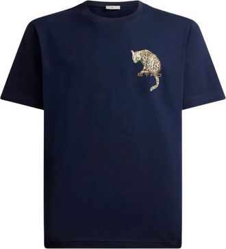 Etro Cotton T-Shirt With Leopard Print And Etro Embroidery