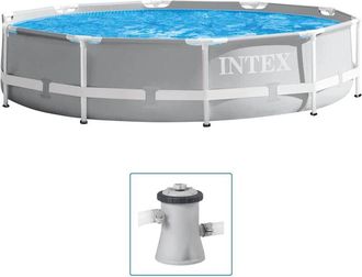Intex Set De Piscina Estructura De Prisma Calidad Superior 305x76 Cm Intex