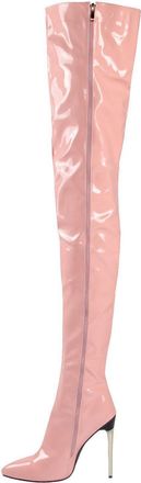 Generic Pink,5.5 UK,Fashion Side Zipper Over The Knee Thigh High Boots for Womens Pointed Toe Stiletto Heels Tall Boot Fall Winter Comfy Dress Shoes