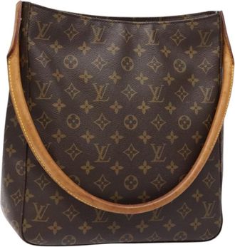 Louis Vuitton Looping Handbag Monogram Canvas Brown Canvas Bag (Pre-Owned)