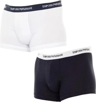 Emporio Armani Set van 2 Stretch Katoenen Boxershorts - Heren - Onderbroek - Veelkleurig - XL - Katoen - Ondergoed