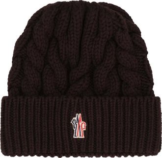 Moncler Accessoires, Dames, Zwart, ONE Size, Wol, Wollen muts