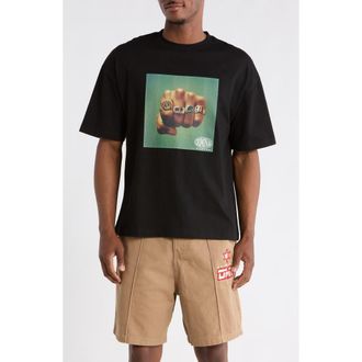 Criminal Damage Fist of Gold Crewneck T-Shirt in Black at Nordstrom, Size Xx-Large