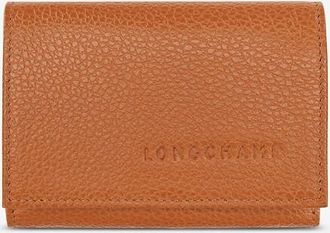 Longchamp Rechteckiger Geldbeutel aus genarbtem Leder Le Foulonn&eacute;