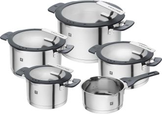Zwilling Simplify 66870-005-0 Pentole Set Acciaio Inox 5 Pz. Acciaio Inox, Argento Nero - Zwilling