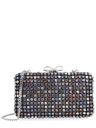 Self Portrait Crystal Chainmail Clutch - Multicolor