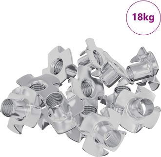 vidaXL Tuerca T Dentada 7200 Uds. Plateado M6 Mm Acero Vidaxl