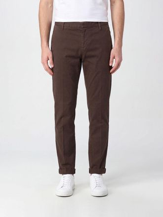 Dondup Pantaloni chino Gaubert slim fit in velluto a vita media