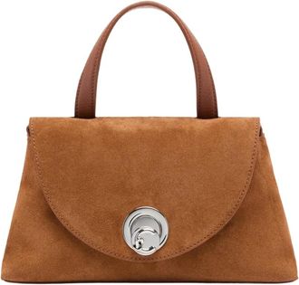 Coccinelle Nikla Suede Bimaterial Small - Dames - Handtassen - Bruin - ONE Size - Leer - Tassen