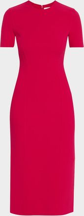 Michael Kors Short-Sleeve Midi Sheath Dress