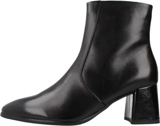 Regarde le ciel Stijlvolle enkellaarzen - Dames - Laarzen met Hak - Zwart - 39 EU - Schoenen