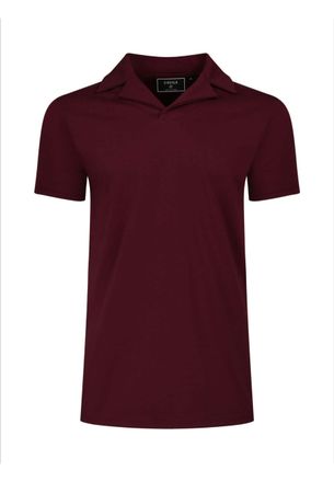 Siksilk Poloshirt SIKSILK Siksilk Polo Revere, Herren, Gr. XL, bordeaux, Obermaterial: 95% Baumwolle CO. 5% Elasthan EL., Shirts Poloshirt