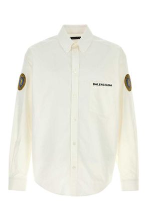 Balenciaga White Relaxed Poplin Shirt
