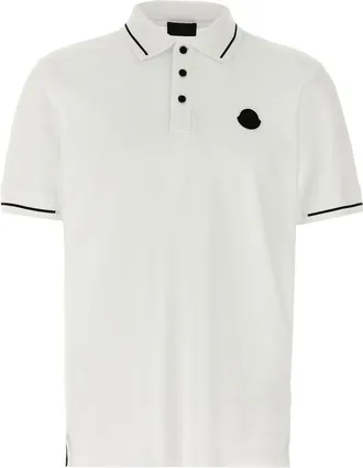 Moncler Poloshirt met logopatch - Wit