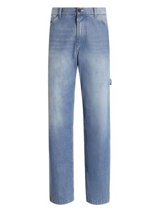 Dolce & Gabbana Jeans con placca logo - Blu