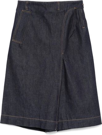 Victoria Beckham Gonna midi denim - Blu