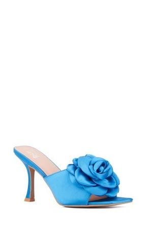 New York & Company Gardenia Flower Sandal in Vivid Blue at Nordstrom Rack, Size 6.5