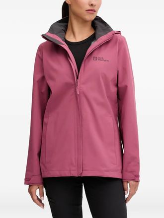 Jack Wolfskin Trailtime trainingsjack met capuchon en ritssluiting - Roze