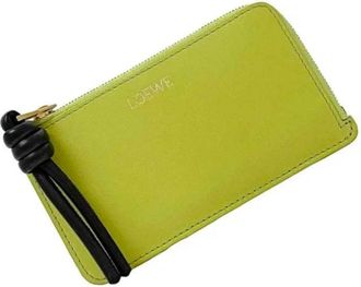 Loewe Tweedehands leren portemonnees - Dames - Vintage Accessoires - Groen - ONE Size - Leer - Vintage