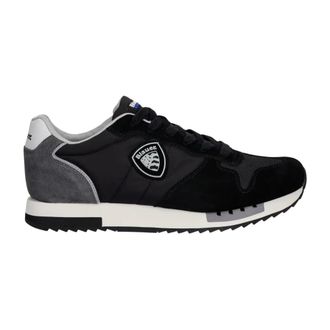 Blauer Schoenen, Heren, Zwart, 42 EU, Leer, Queens 05 Sneaker