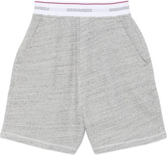 Dsquared2 Tape Big Fit Shorts - Heren - Korte Broeken - Grijs - L - Katoen - Korte Broeken