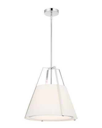 Crystorama Fulton 3 Light Polished Nickel Pendant
