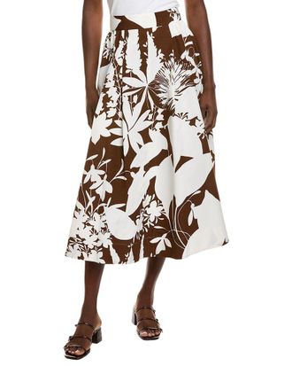 Michael Kors Shadow Silk-Blend Dance Skirt