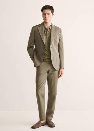 Mango Pantaloni completo slim-fit kaki - Uomo - 46 - MANGO MAN