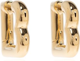 Balenciaga Oorbellen in Logo-vorm - Dames - Oorbellen - Geel - ONE Size - Accessoires
