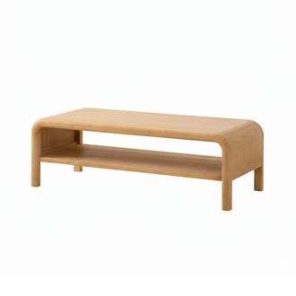 Wabi Home Mesa de centro de madera maciza 120x50cm