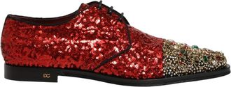 Dolce & Gabbana Derby Geklede Schoenen - Heren - Veterschoenen - Veelkleurig - 44 EU - Leer - Schoenen