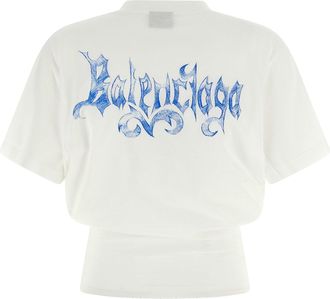 Balenciaga Sketchy Logo Print T-Shirt - white