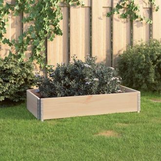 vidaXL Arriate De Madera Maciza De Pino 50x100 Cm Vidaxl