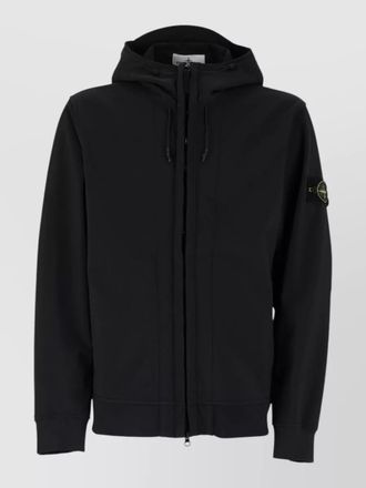 Stone Island hooded coat ribbed cuffs and hem