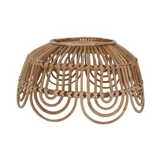 Decoclico L&aacute;mpara vintage de rat&aacute;n natural madera clara