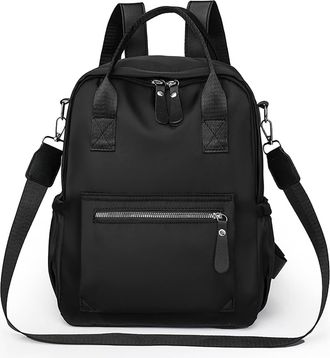 Generic Womens Fashion Backpack, Lightweight School Bag, Multi-Compartment Design Storage Bag, Suitable for Storing Umbrellas, Wallets and Mobile Phones (Blac