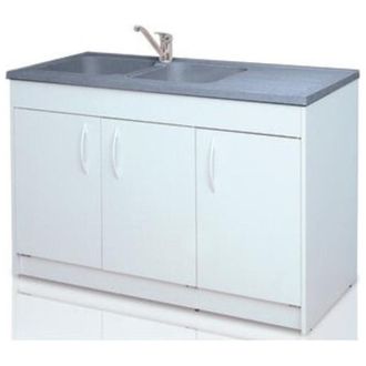 OEM Mueble Bajo Fregadero Blanco Gente Clic Clac 140x58 3 Puertas